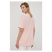 Bavlněné tričko New Balance UT21503PIE růžová barva