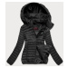 Černá prošívaná dámská bunda s kapucí model 16149296 - 6&8 Fashion
