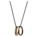 Emporio Armani Stylový ocelový náhrdelník s kroužky EGS2760001