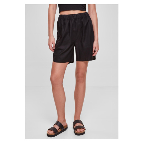 Dámské šortky // Urban Classics / Ladies Linen Mixed Shorts black