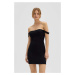 Šaty Saint Body OFF SHOULDER MINI DRESS BLACK černá barva, mini, SB.528