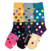 Meatfly ponožky Lexy Gift Pack Orange Dots | Mnohobarevná