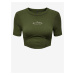 Khaki dámský crop top ONLY Lola