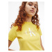 Žluté dámské tričko s potiskem Calvin Klein