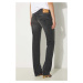 Džíny Fiorucci Faded Black Straight Fit Jeans dámské, high waist, W01FPDJE075DN01DN05