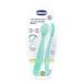 Chicco Soft Silicone lžička 6m+ Blue 2 ks