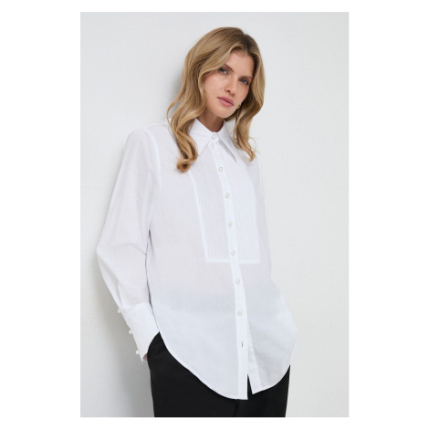 Košile Custommade bílá barva, regular, s klasickým límcem