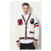 Vlněný svetr A Bathing Ape College Badges Knit Cardigan bílá barva, 1J80120051