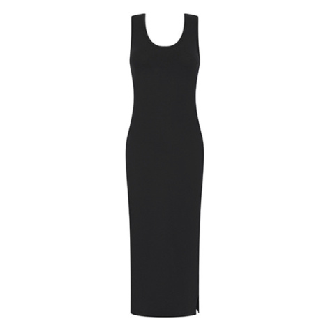 Sf Dámské midi šaty SK114 Black SF (Skinnifit)