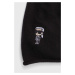 Čepice Karl Lagerfeld černá barva, z tenké pleteniny