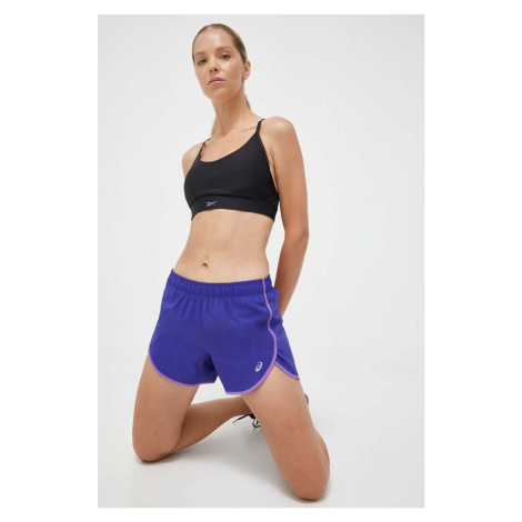Běžecké šortky Asics Icon fialová barva, medium waist