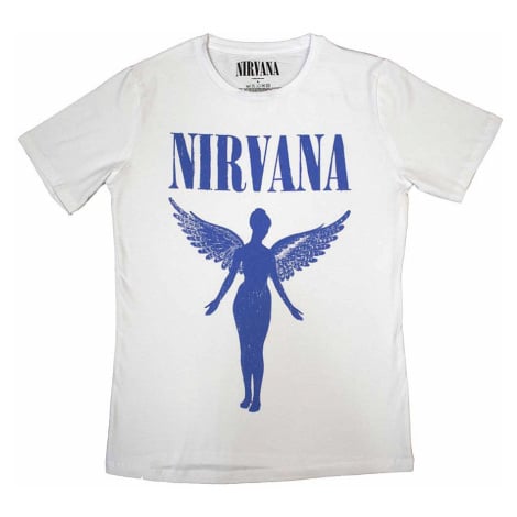 Nirvana tričko, Angelic Blue Mono White, dámské RockOff