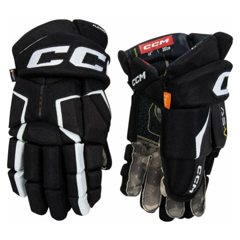 CCM Tacks AS-V SR Black/White Hokejové rukavice
