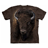 Pánské batikované triko The Mountain - Americký bizon - hnědé