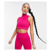 TALA Zahara medium support sports bra with half zip in pink