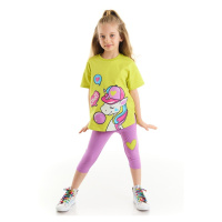 Denokids Cool Unicorn Girls T-shirts and Lilac Leggings Set.