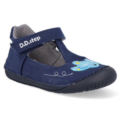 Barefoot plátěné sandály D.D.step - C070-41195 modré