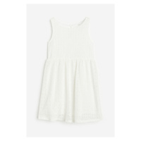 H & M - Krajkové šaty - bílá