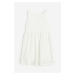 H & M - Krajkové šaty - bílá