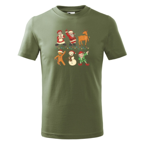 Dětské vánoční tričko s potiskem vánočních postaviček - vánoční tričko BezvaTriko