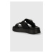 Pantofle Chiara Ferragni Sandal Infinity Love dámské, černá barva, na platformě, CF3365_001