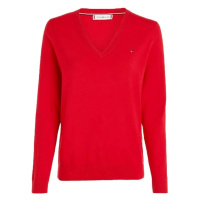 Tommy Hilfiger Sweater - HERITAGE V-NK SWEATER red