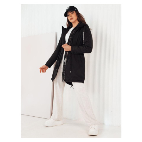 Jarní dámská parka černé barvy DStreet