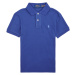 Polo Ralph Lauren SLIM POLO-TOPS-KNIT Modrá