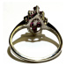 AutorskeSperky.com - 14 kt zlatý prsten s rubíny a brilianty - S5158