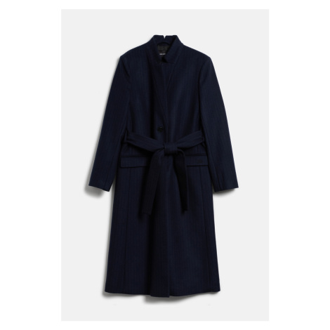 Kabát karl lagerfeld pinstripe tailored coat navy