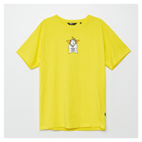 Cropp - Tričko s potiskem - Žlutá