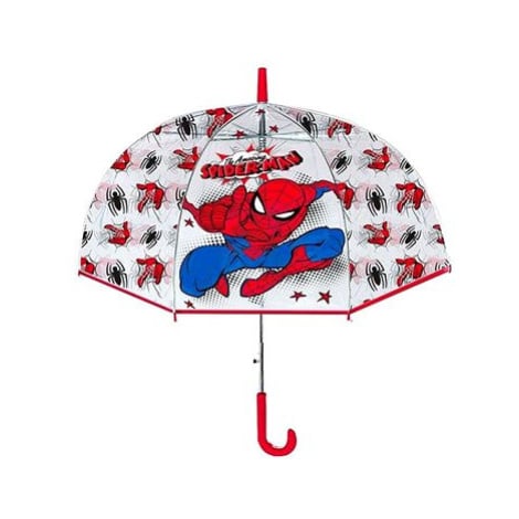 Siva Deštník Spider Man transparentní
