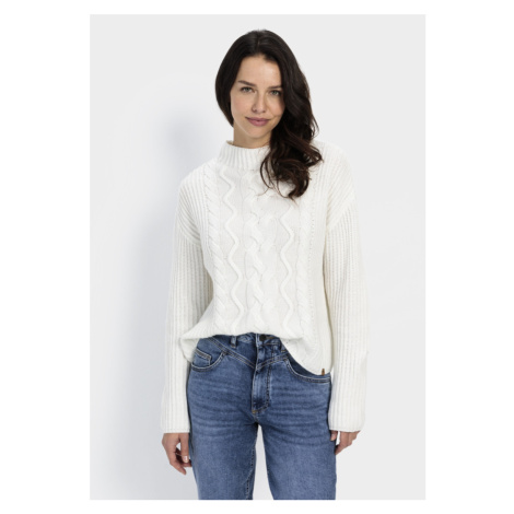 Svetr camel active knitwear white
