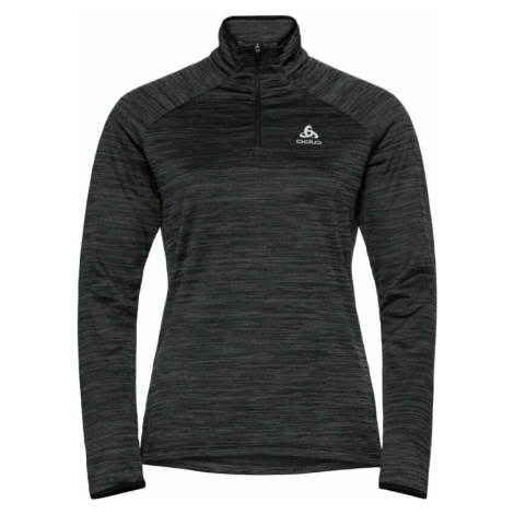 Odlo Women's Run Easy Half-Zip Long-Sleeve Mid Layer Top Black Melange Běžecká mikina