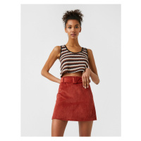 Koton Belted Mini Skirt