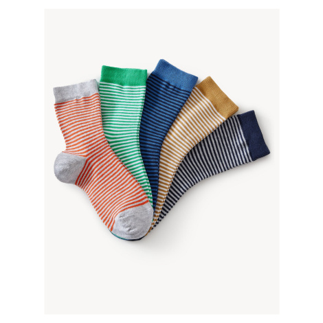 Sada pěti párů dětských barevných ponožek Marks & Spencer