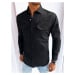 Pánská černá džínová košile Dstreet DX2474