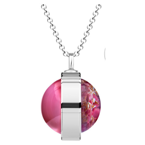 Preciosa Unikátní stříbrný náhrdelník Singularis Roza 6116 69 (řetízek, přívěsek)