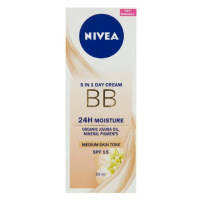 NIVEA Zkrášlující denní BB krém 5 v 1 pro střední až tmavší odstín pleti OF 15 50 ml