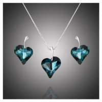 Éternelle Souprava náhrdelníku a náušnic Swarovski Elements Valentina Blue SET1127 Tmavě modrá 4