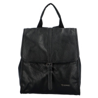 Trendová dámský koženkový batůžek Rukos, černá