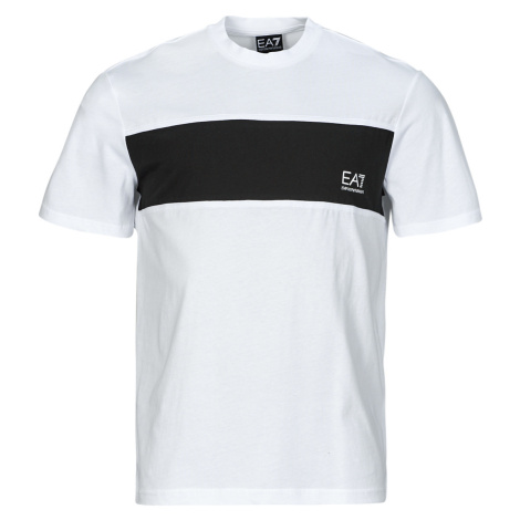 Emporio Armani EA7 ATHLETIC COLORBLOCK TSHIRT Bílá