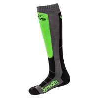 SNB & SKI ponožky Meatfly Leeway, Safety zelená/šedá