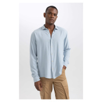 DEFACTO Regular Fit linen Long Sleeve Shirt