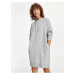 Světle šedé svetrové šaty s kapucí Tommy Hilfiger - Dámské