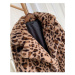 Plyšový kabát so zvieracím vzorom leopard kožuch