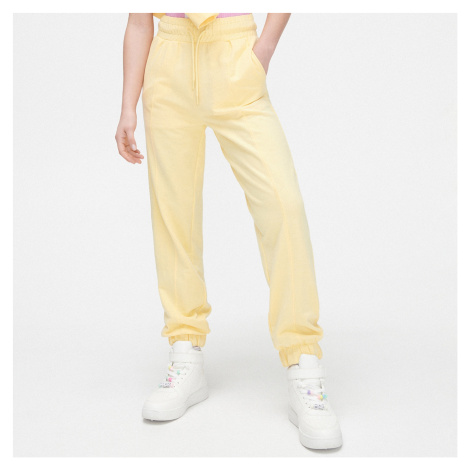 Cropp - Kalhoty jogger - Žlutá