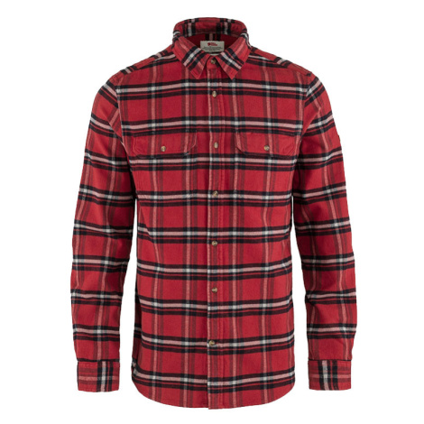 Fjällräven Övik Heavy Flannel Shirt M Muži - Košile Fjällräven - Červená - F82978-345-021-S - Si