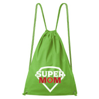 DOBRÝ TRIKO Bavlněný batoh s potiskem Super mom Barva: Apple green