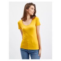 Žluté dámské basic tričko ORSAY
